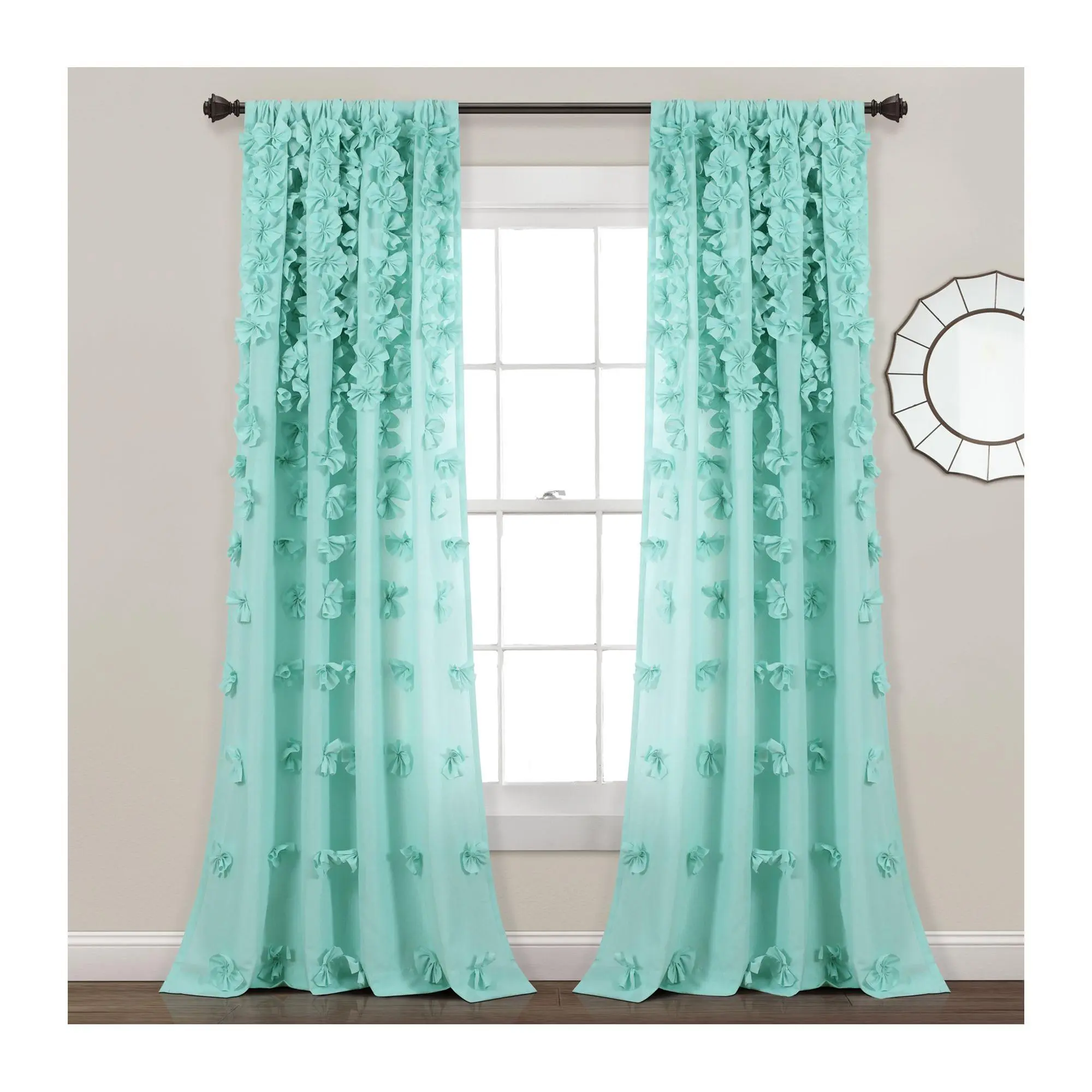 Riley Window Curtain Panel Single 54X84 by Lush  Decor