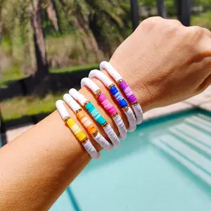 ombre clay beaded bracelets
