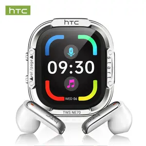 Htc Ne70 Bluetooth-compatible 6.0 In Ear Wireless Earbuds, Ipx5 Waterproof, Smart Touch Control, Clear Calls, Gaming, Office, Sports, Learning