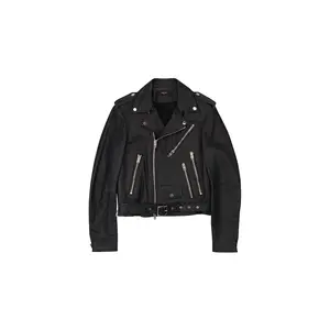 PERFECTO WITH PAINT EMBROIDERY Black Leather Jacket "Black" MLJ033_001 PERFECTO WITH PAINT EMBROIDERY Black Leather Jacket "Black" MLJ033_001