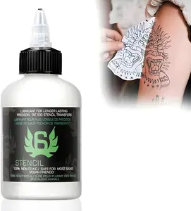 Professional-Grade Tattoo Stencil Transfer Gel - 4oz Vegan & Cruelty-Free Formula, Fast-Drying Adhesive Solution for Flawless Skin Art, Hypoallergenic Tattoo Supplies with Easy-Clean Application