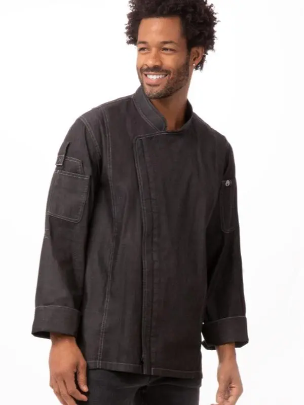 Chef Works Men's Gramercy Denim Chef Coat