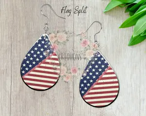 Teardrop Earrings – Stylish Sublimation Dangle Jewelry (Multiple Designs)