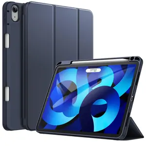 JETech Case for iPad Air 11-Inch M4/M3/M2 (2026/2025/2024), iPad Air 5/4 (2022/2020 5th/4th Generation 10.9-Inch) with Pencil Holder, Slim Tablet Cover with Soft TPU Back