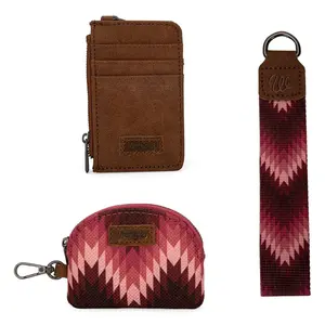 Wrangler Southwestern Art Print Dual Pouch Wristlet 2211