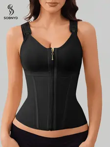 Waist Trainer Corset for Women Tummy Control Sport Workout Body Shaper Vest for Women Postpartum Gym Zipper and Hooks SpringStatements faja faja con brasier  Shapewear Womenswear Adjustable Everyday Soft Stretchy