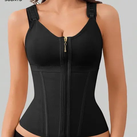 Waist Trainer Corset for Women Tummy Control Sport Workout Body Shaper Vest for Women Postpartum Gym Zipper and Hooks SpringStatements faja faja con brasier  Shapewear Womenswear Adjustable Everyday Soft Stretchy