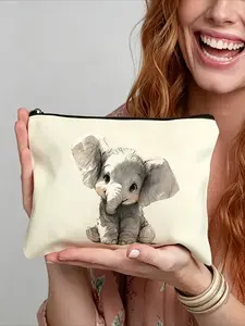 1 Stylish Zipper Cosmetic Bag - Lightweight, Foldable Travel Cosmetic and Toiletry Organizer - The Perfect Gift for Women, Teachers, and Friends - Toiletry Bag - Organizer - Cosmetic Pouch