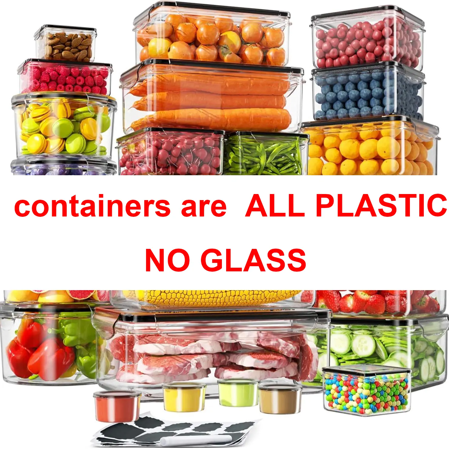 Plastic - 50PCS/25PACK