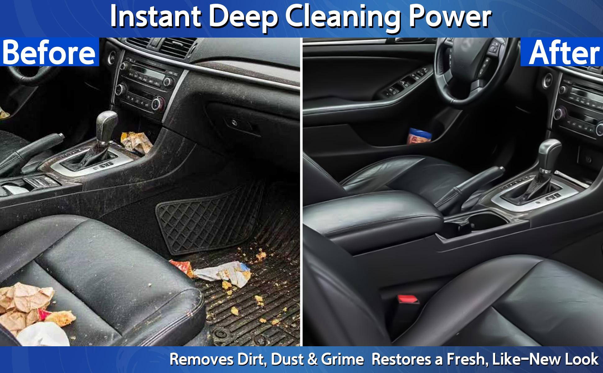 Car Interior Cleaner & Protectant, 16 Fl Oz Interior Detailer Spray – Cleans & Helps Protect Dashboard, Leather, Vinyl & Plastic, Includes Towel & Cleaning Sponge (Pack of 1)