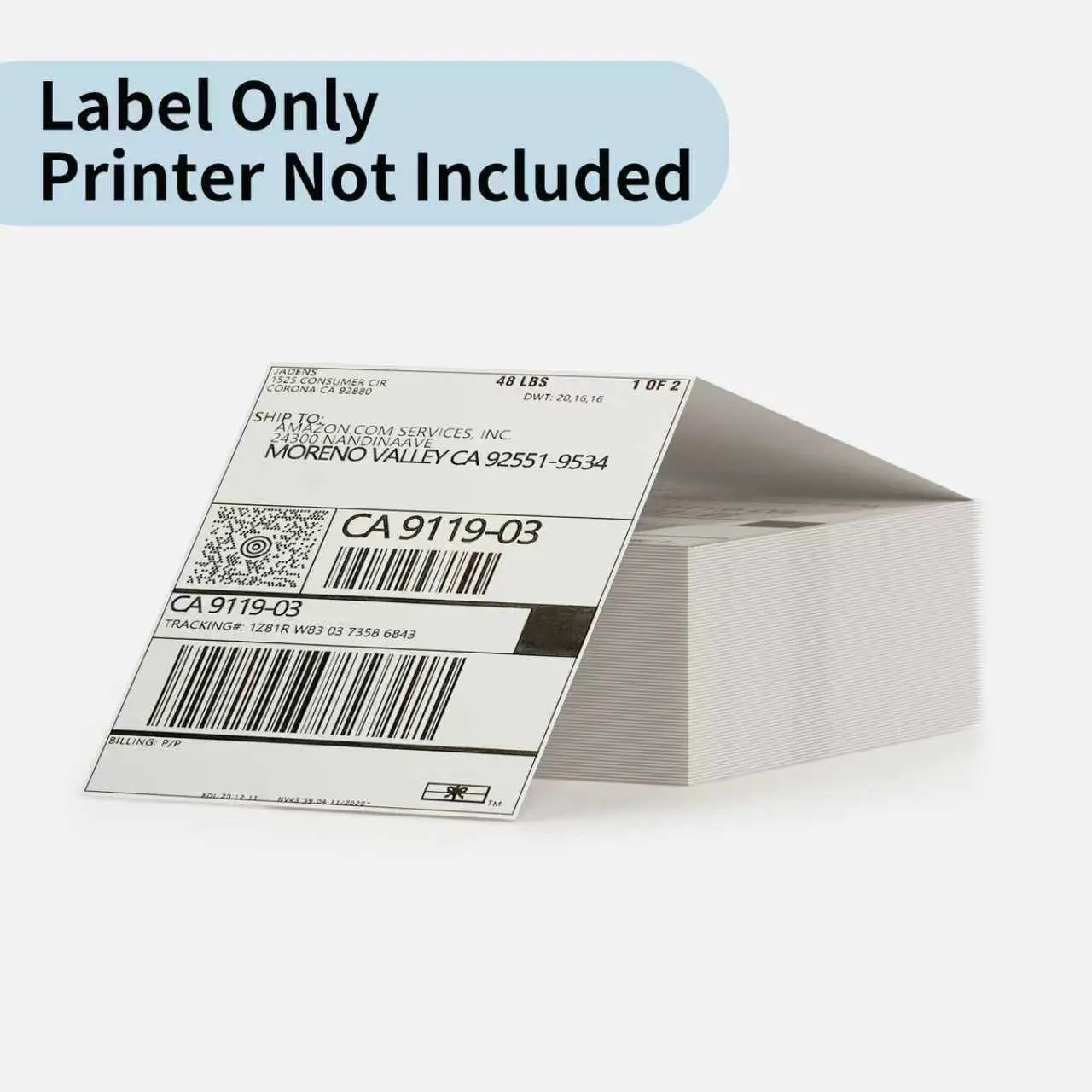 4X6'' Shipping Label 500pcs