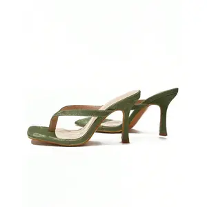 Classic Minimalist Striped Thong Women High Heel Sandals