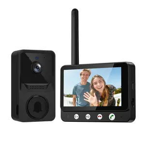 Video Doorbell with 512GB Free Cloud Storage, 4.5" Monitor, Night Vision, Wide-Angle Lens - Wireless Home Surveillance System