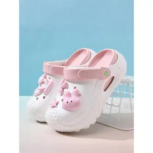 Women's Cute Cartoon Rabbit Design Clogs, Casual Comfortable Breathable Non-slip Clogs, Fashionable Clogs for Indoor & Outdoor Wear