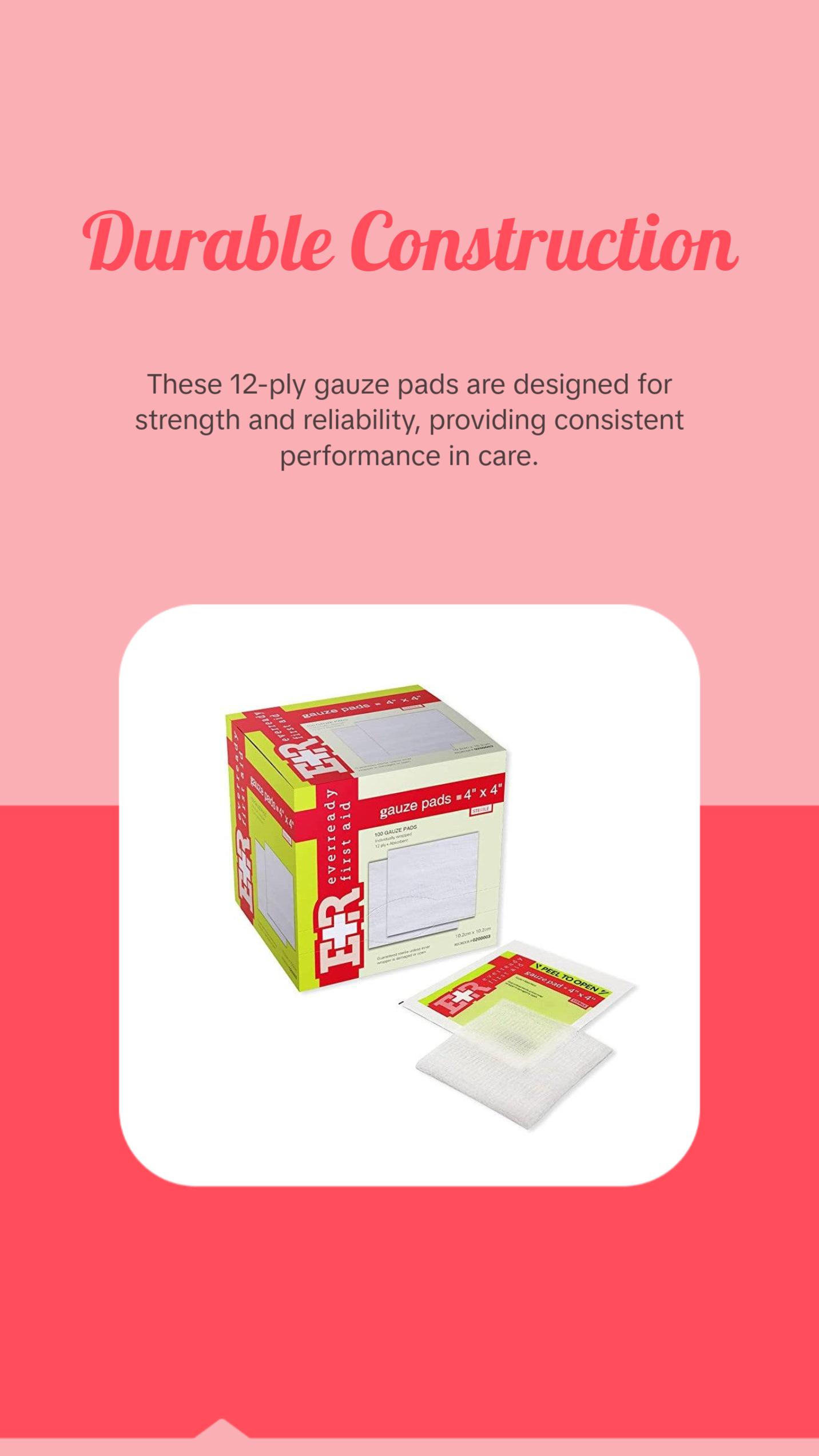 Sterile 12-Ply Cotton Gauze Pads