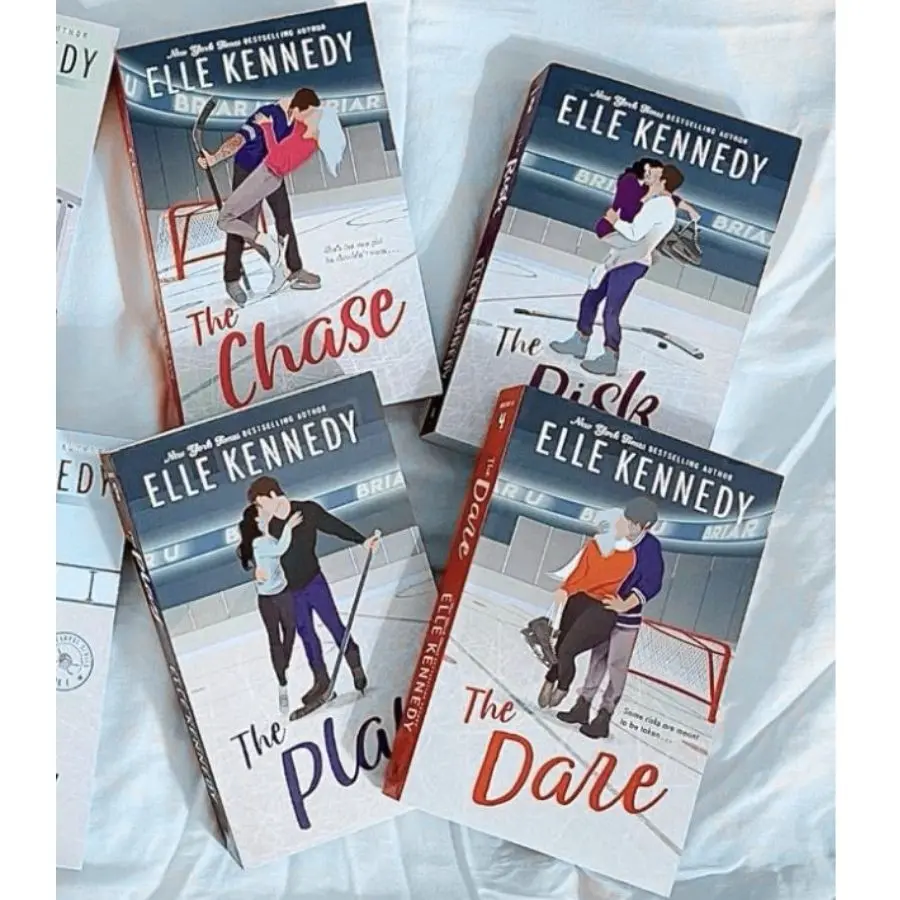 New Briar U Series 4 Books by Elle Kennedy, College Romance, Hockey-Themed New Adult Love Stories, Popular Women’s Contemporary Fiction Set