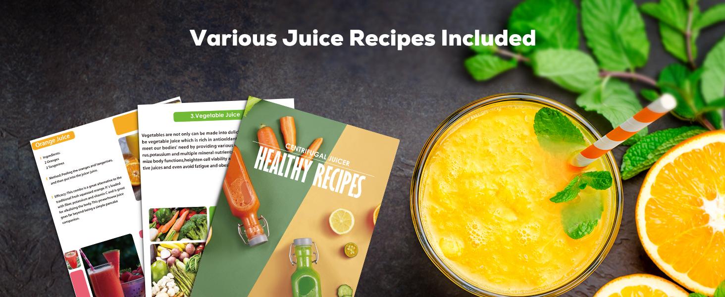 Aiheal Juicer Machines, Centrifugal Juicer Extractor 3 Speeds with 3'' Feed Chute for Whole Fruit and Vegetables, Stainless Steel, Easy to Clean, Cleaning Brush and Recipe Included, RED