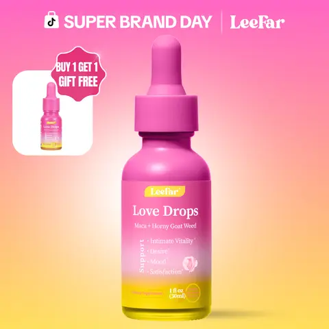 LeeFar Love Drops – Women’s Intimate Wellness Drops with Maca, Horny Goat Weed,  Ashwagandha, Damiana & Saffron for Desire, Mood, Intimate Vitality and Satisfaction – Pineapple  Passionfruit Flavor, 30 Servings