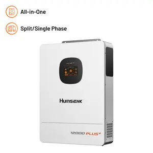 Humsienk 12000W 48V All-in-One Solar Inverter, Split Phase 120/240V, Dual MPPT, 12kW PV Input, Whole Home Backup, Parallel Ready, Max 6 units parallel connection, Inversor Solar