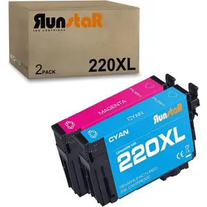Epson Cyan Magenta Ink Cartridge  Remanufactured Replacement for WorkforceExpression Home  Printer Run Star