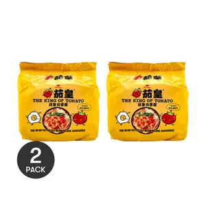 2Packs Tomato King Instant Noodle Soup - Fried Egg Flavor, 5 Packs 20.45 oz/Pack