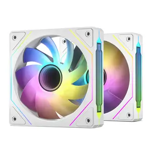 DARKROCK R120 120mm Reverse ARGB Fan 2-Pack PC Cooling PWM Fans Infinite Mirror Design & Hydraulic Bearing