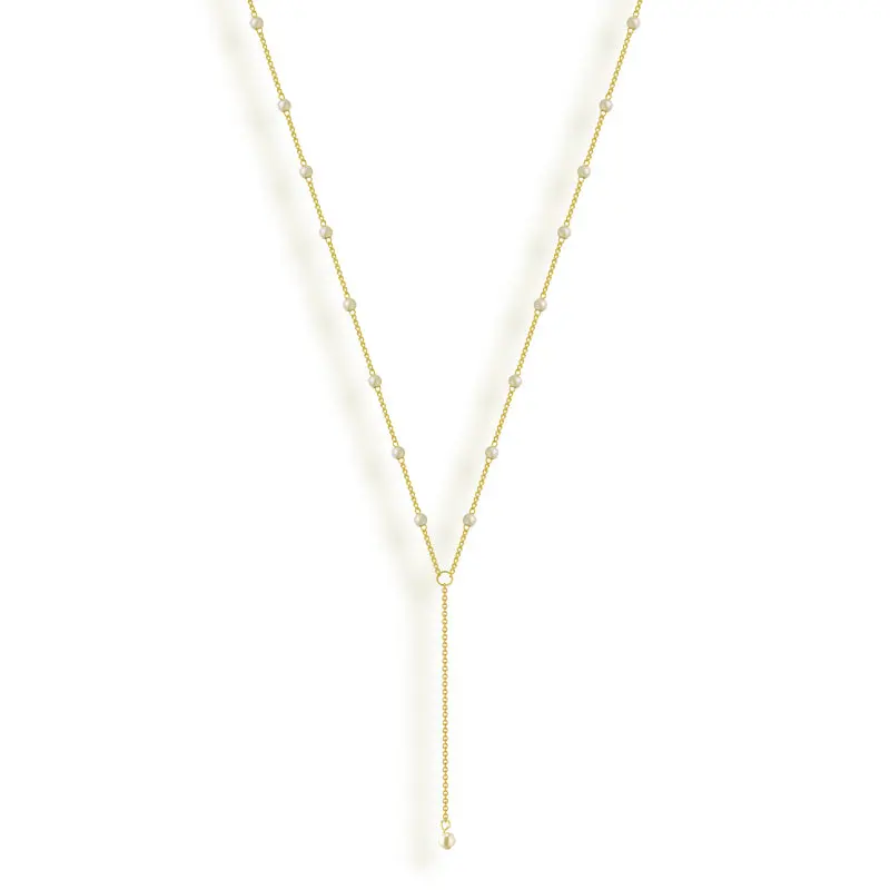 Gold, Sweet Pearl Lariat