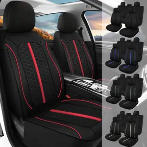 Universal 5 Seater Car Seat Cover Fabric Front & Rear Protector with Airbag Compatible Interior Accessories Universal For Nissan /Honda /Civic /CRV /Hrv /Kia /Sorento /Toyota /Corolla /4Runner /Camry /Hyundai /Mazda (Full Set)