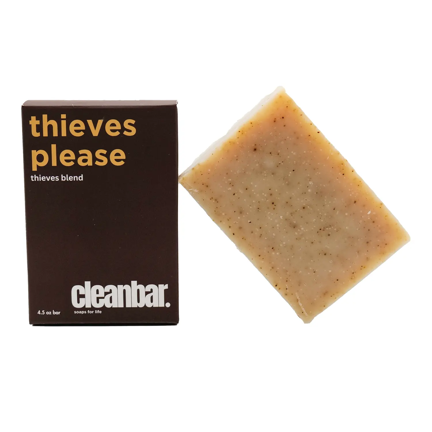 Cleanbar All-Natural Bar Soap - Thieves Please - Cinnamon, Clove, Eucalyptus, Lemon, Rosemary Exfoliating Bar Soap - 4.5 oz Body Care Cleanser