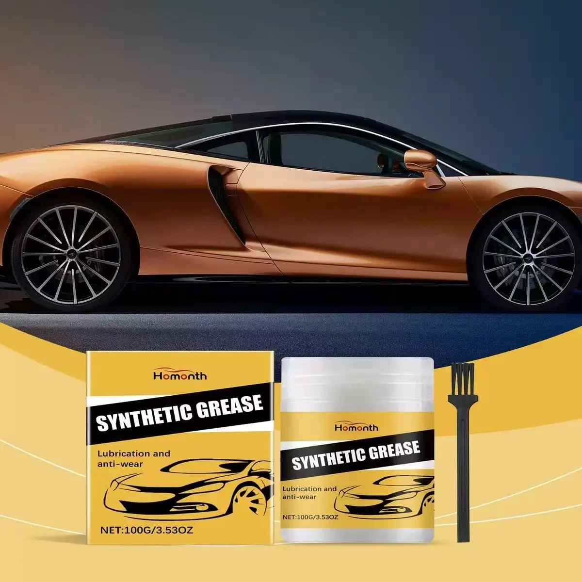 Car Maintenance Lubricating Grease, Multi-Functional Automotive Wheel Axle Cleaning and Lubrication, Essential for Vehicle Part Maintenance, Friction