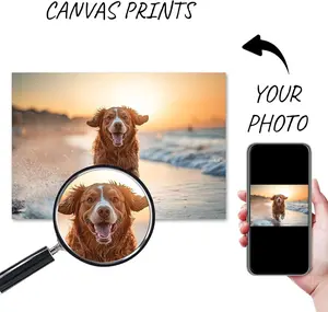 CanvasNest Custom Photo Canvas Painting Frame - Personalized Canvas Wall Art Transform Your Photos into Stunning Framed New Year Wall Art, Digital Printed Photos on Canvas, Perfect for Home Decoration Gifts and Souvenirs