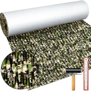 Boat Flooring EVA  94" x " Boat Decking Non Slip Marine Camo Self Adhesive Carpet with Roller Ruler for Kayak Yacht Motorboat(, Camo Jungle)
