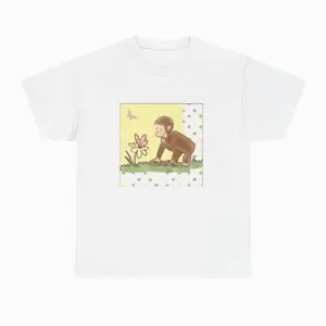 Vintage Curious George Unisex T Shirt Featuring Classic Cartoons Inspired 90s Streetwear Aesthetic Perfect for Nostalgic Soft Girl Style 0R3