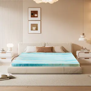 Memory Foam Mattress Topper, 2/3/4 Inch Gel-Infused Cooling Pad for Twin, Twin XL, Full, Queen, King & California King Beds, CertiPUR-US Certified Pressure-Relieving Soft Mattress Topper for Home, RV, or Sofa, Blue | #SleepBetter #CoolingMattressPad