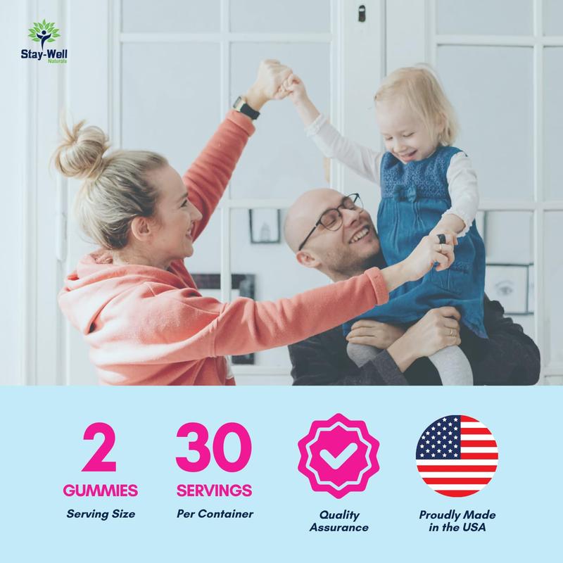 Stay-Well Naturals Natural Zeolite Heavy Metal Detox Kids, Chewable Gummy, Micronized Zeolite, Total Body Metal Cleanse, Toxin Cleanse, Non-GMO, 60 Mixed Berry Gummies