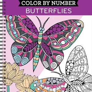 Color By Numbers Butterflies Collectible, All ages, Perfect Gift