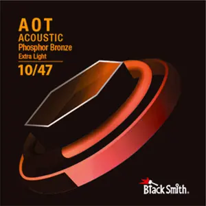 BLACKSMITH Acoustic 6 String Set, Nano-Carbon Coated Phosphor Bronze - Extra Light 010 - 047