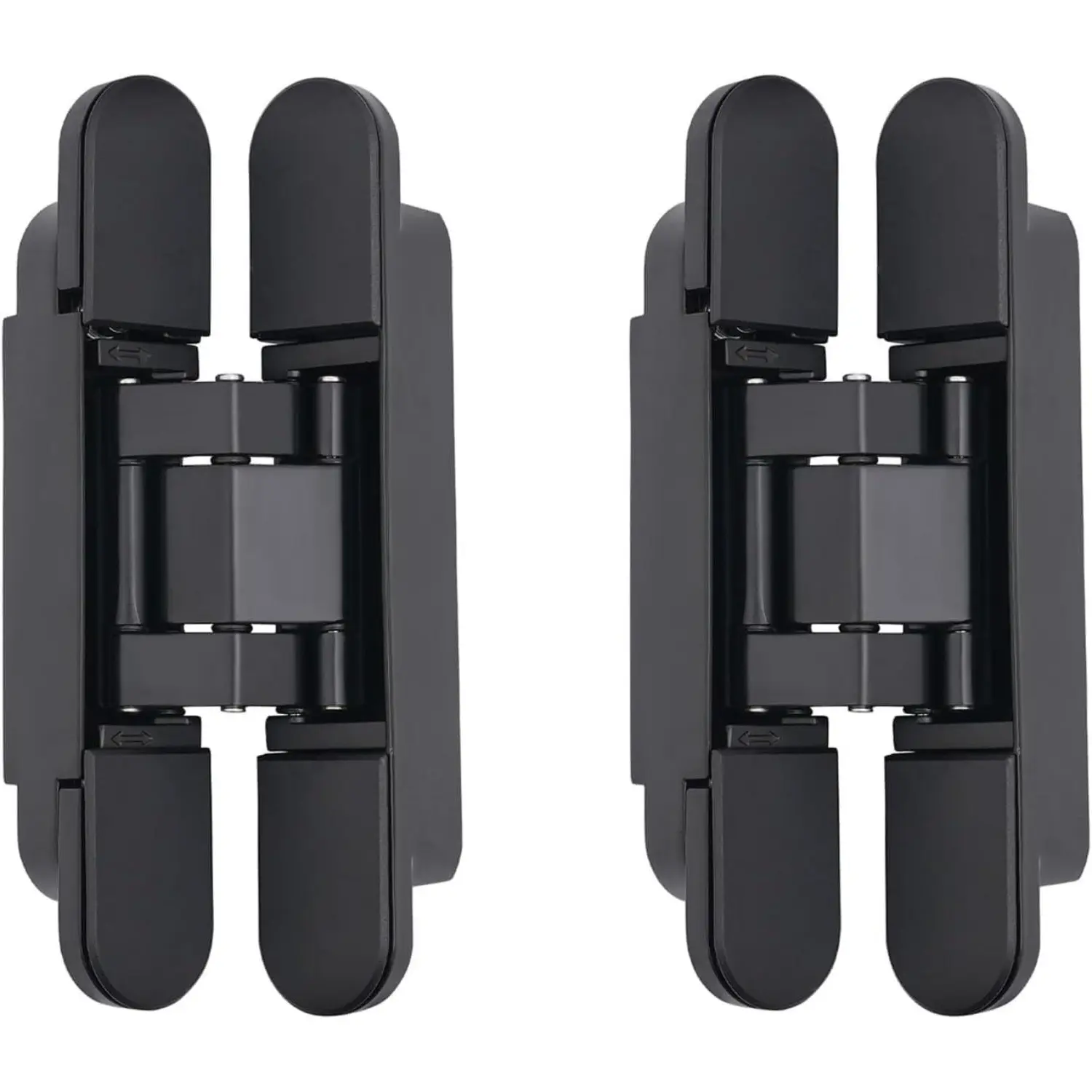 HARVESTTS-6' Hidden Door Hinge, Heavy Duty 180° Swinging Pivot Hinge Without Screw Holes, Adjustable Butt Hinge for Secret Door