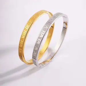 Creative niche simple punk Roman numeral bracelet retro personality trend fashion jewelry