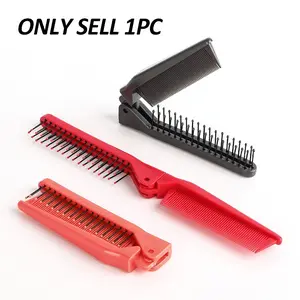 Folding Hair Comb, Mini Pocket Design, Dual-Sided Detangling Brush, Anti-Static Feature, Ideal for Home & Travel Use, Detangler Brush, Detangling Hairbrush