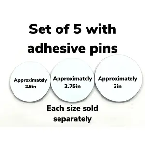 Sublimation premium glossy button (5) CIRCLE with pin memorial / graduation /party