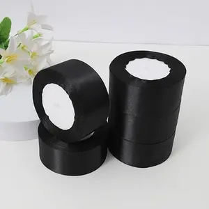 5 Rolls 4cm Ribbon for Crafts and Bow Making, 40mm Satin Ribbon, 22m Long, Ideal for Gifts and Party Decorations, Perfect for Wedding Events