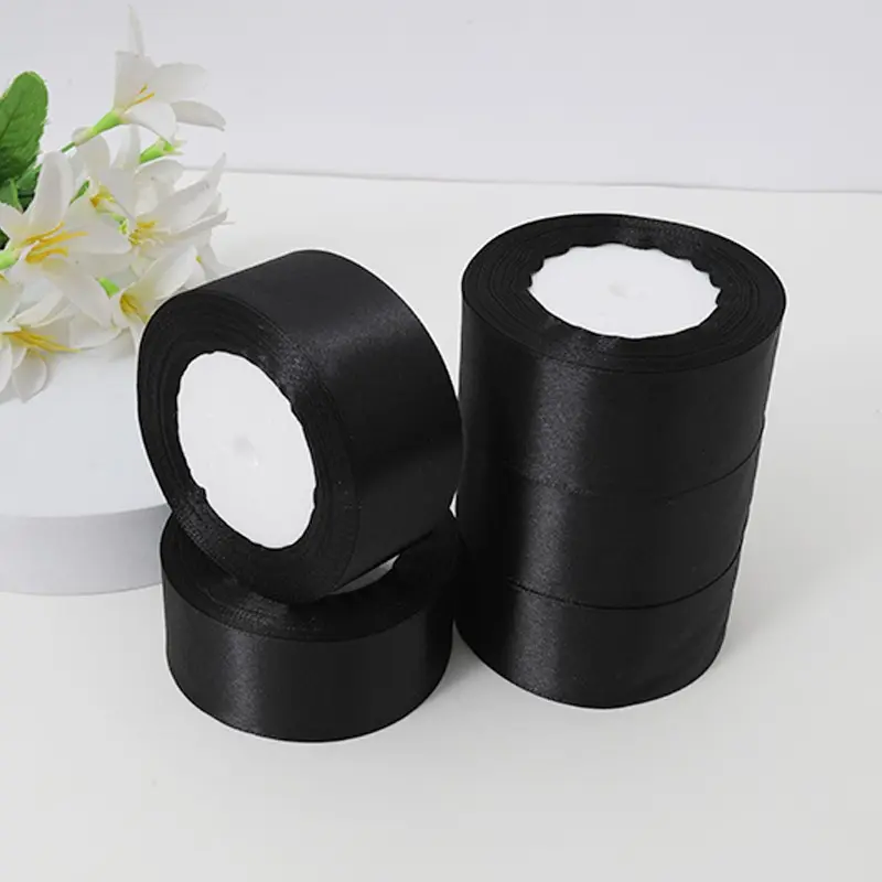 5 Rolls 4cm Ribbon for Crafts and Bow Making, 40mm Satin Ribbon, 22m Long, Ideal for Gift Wrapping Supplies, Gifts and Party Decorations, Perfect for Wedding Events