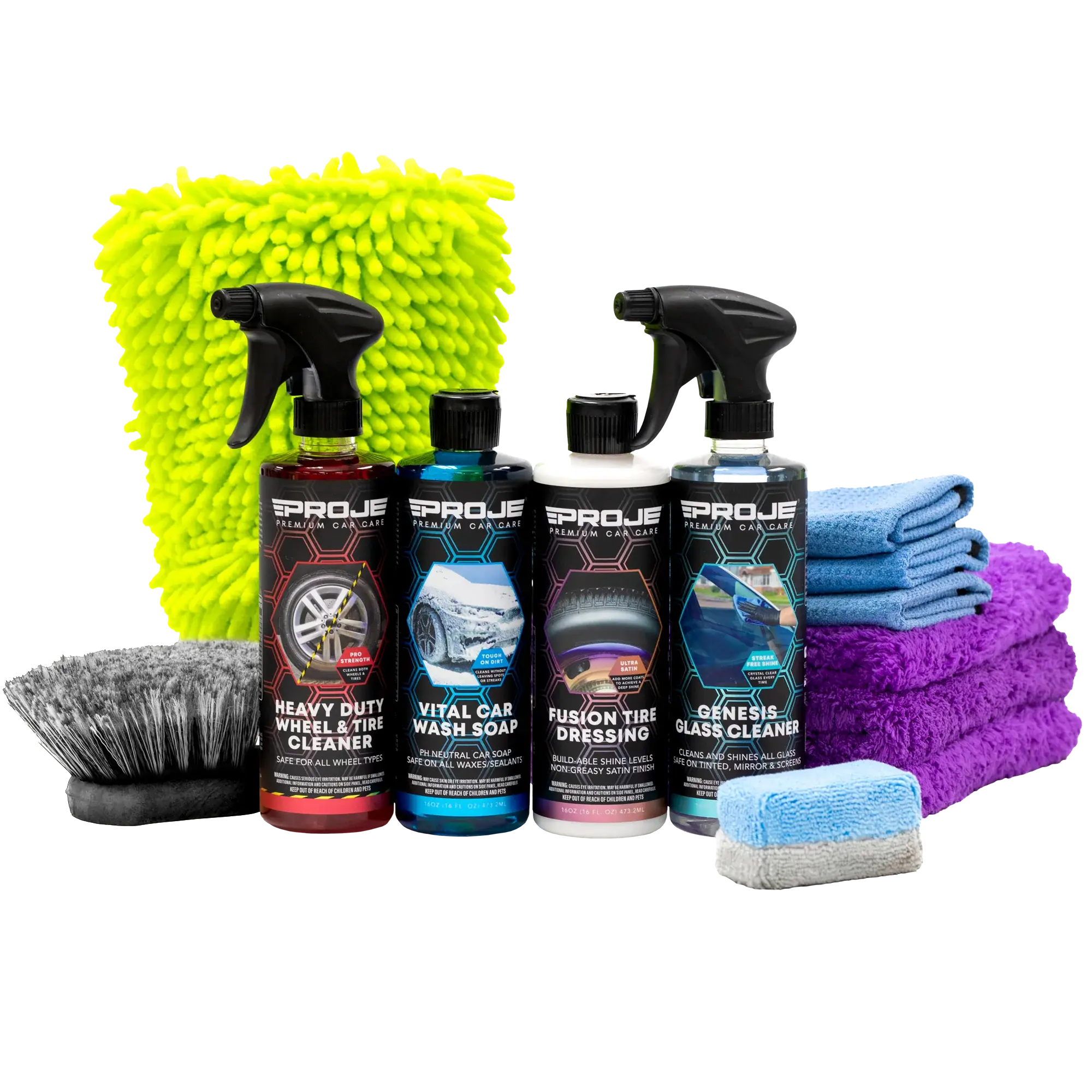 Wash Kit - Complete Car Wash Bundle - Cleaners, Towels, and Trim Protectant Included - Vehicle Detailing Chemicals