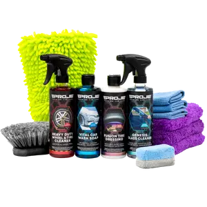 Wash Kit - Complete Car Wash Bundle - Cleaners, Towels, and Trim Protectant Included - Vehicle Detailing Chemicals