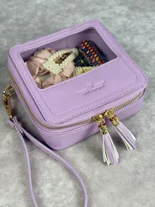 Stylish Lavender Wristlet Mini Case/Pouch with Detachable Strap