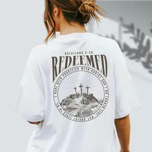 Redeemed Tee, Christian Shirts For Teens, Teen Christian Shirt, Religious Shirt, Outfit, Cute Jesus Tee, Bible Verse Casual Clothing Crewneck Tee