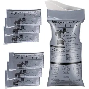 6-Pack Disposable Emergency Urine Bags, Portable Camping Toilet Bags, Hygienic Camping Toilet, Travel Urine Bags for Men, Women, and Kids