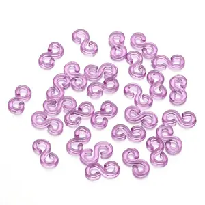 500pcs 11x6mm Transparent Loom Rubber Bands S Clips For DIY Jewelry Making Beading Making Loom Bands Braid Bracelet Hook Connector Accessories Small Business Supplies
