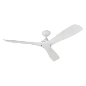 Parrot Uncle 52-inch Jovie Modern DC Downrod Mount Reversible Ceiling Fan with Remote Control, No Lighting with 3 Reversible ABS Blades